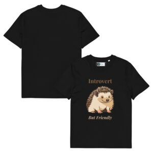 Introvert But Friendly T-shirt in Black
