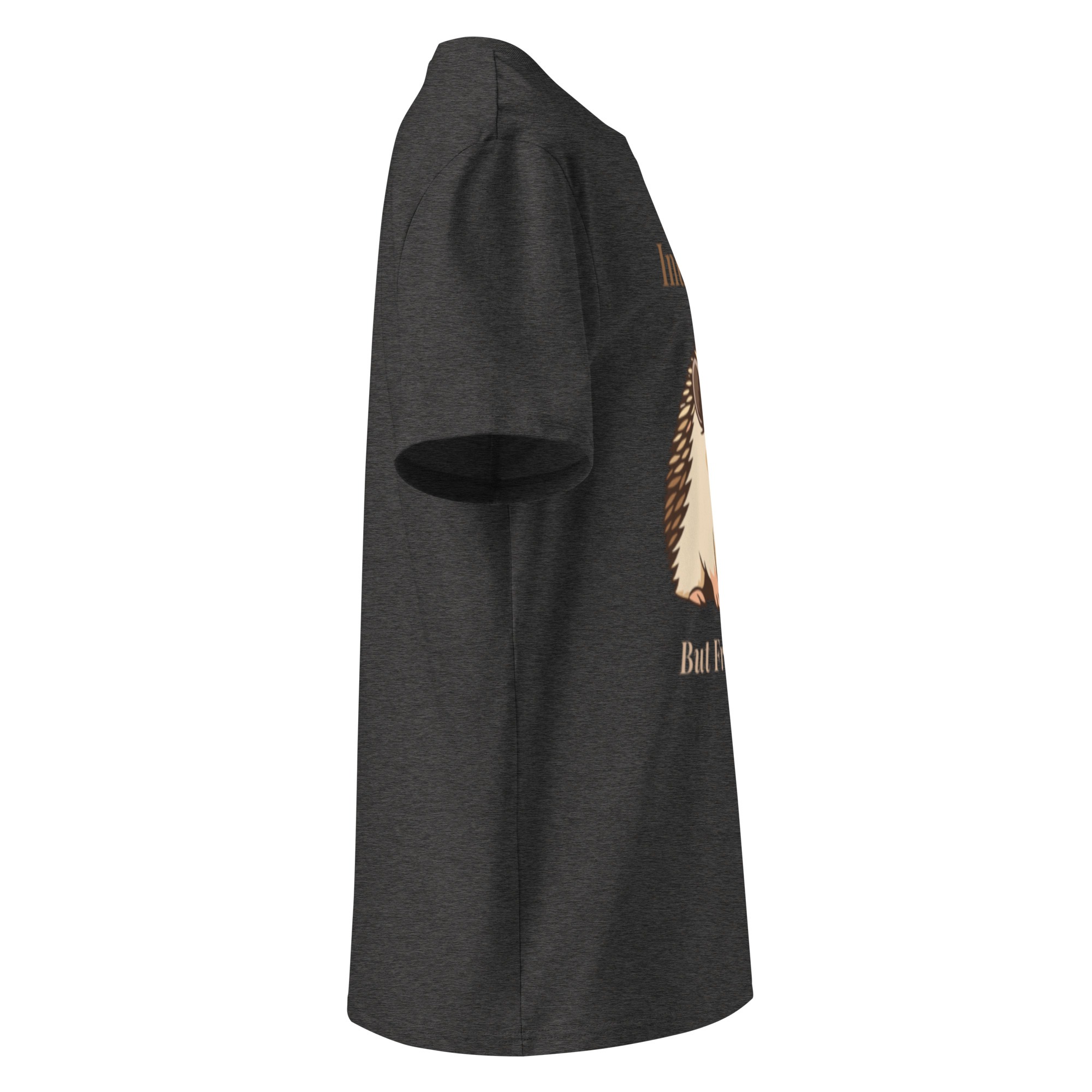 Introvert But Friendly T-shirt in Dark Heather Grey - Image 5