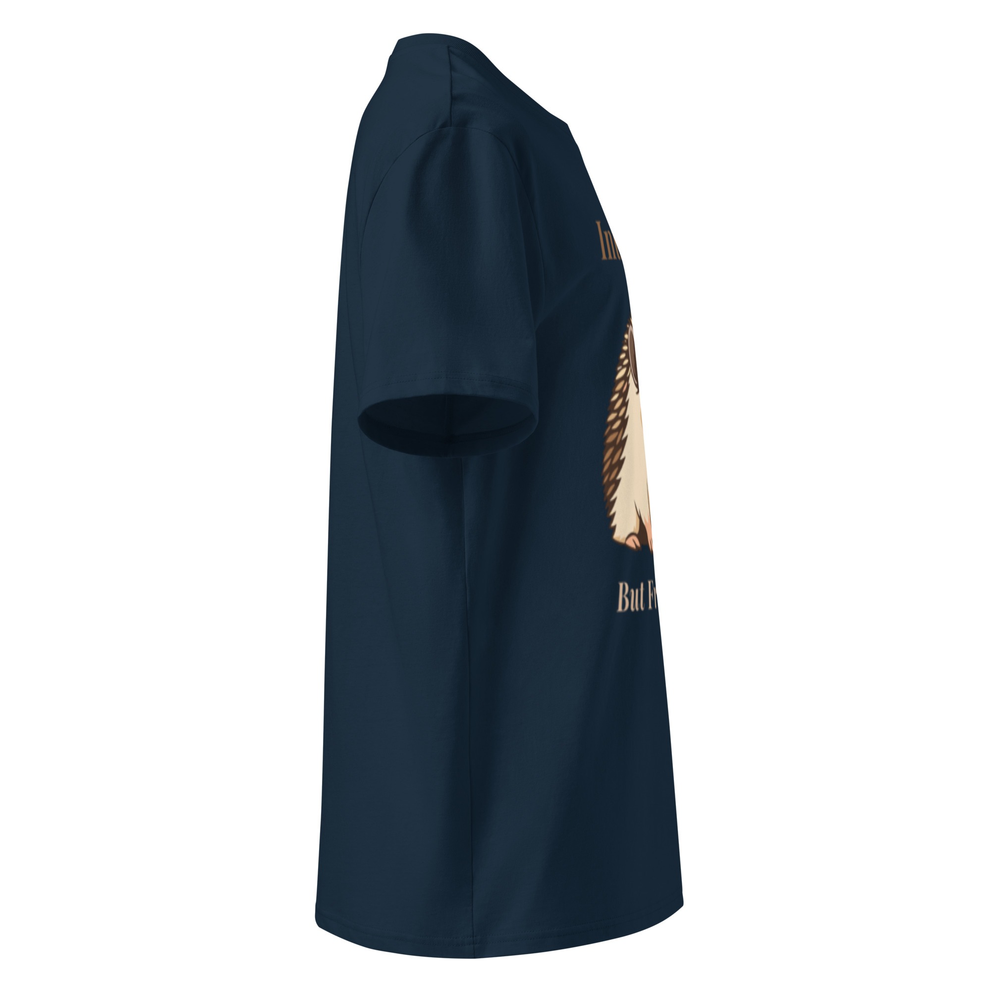 Introvert But Friendly T-shirt in French Navy - Image 5