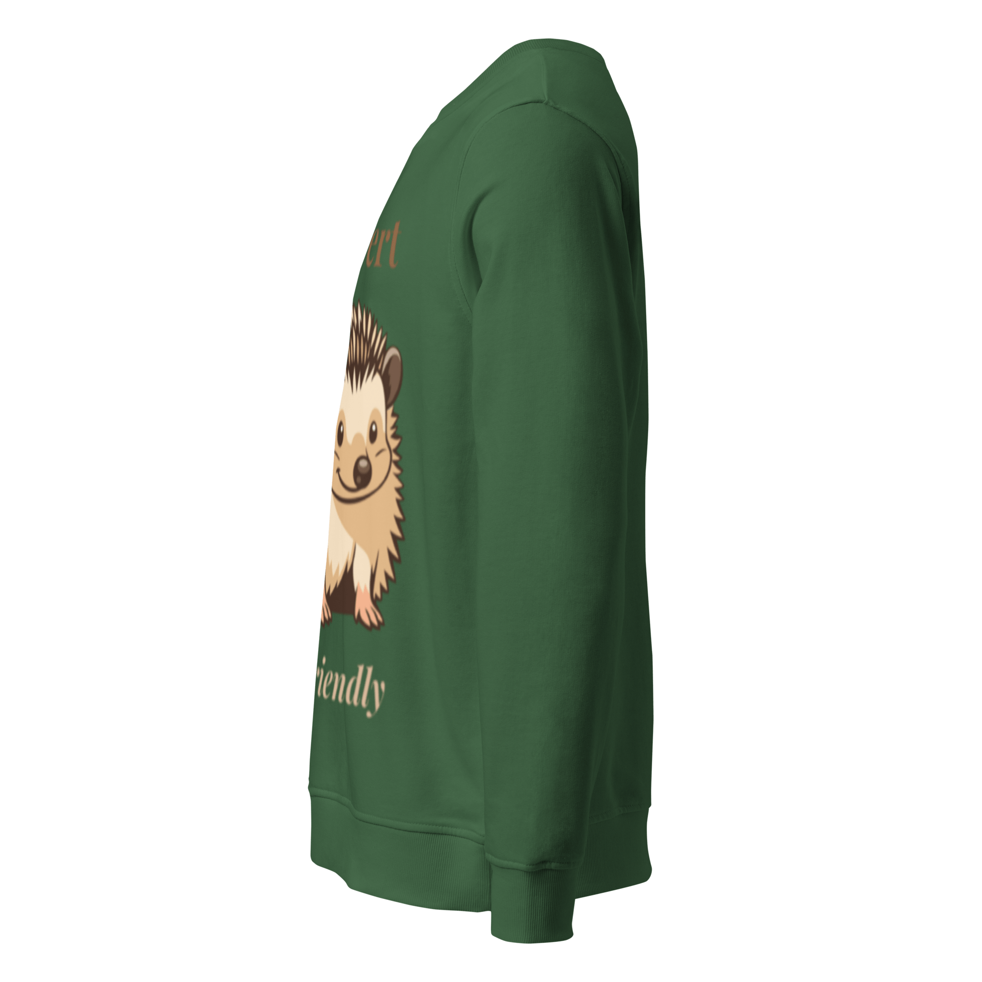 Introvert But Friendly - Unisex organic sweatshirt - Bottle Green - Image 3