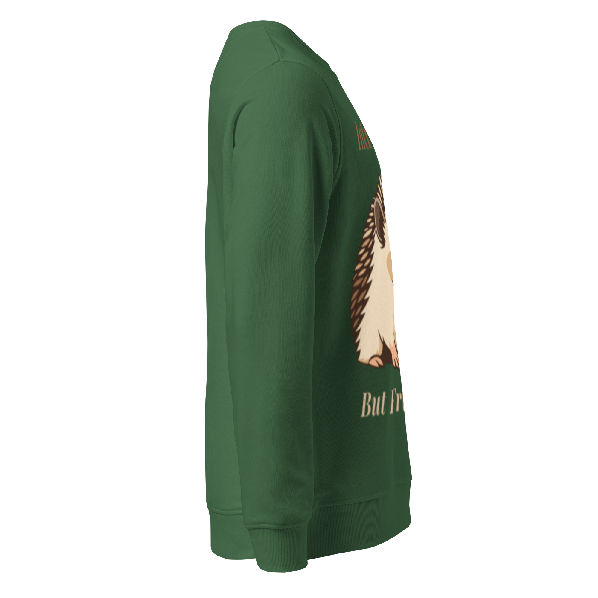 Introvert But Friendly - Unisex organic sweatshirt - Bottle Green - Image 4